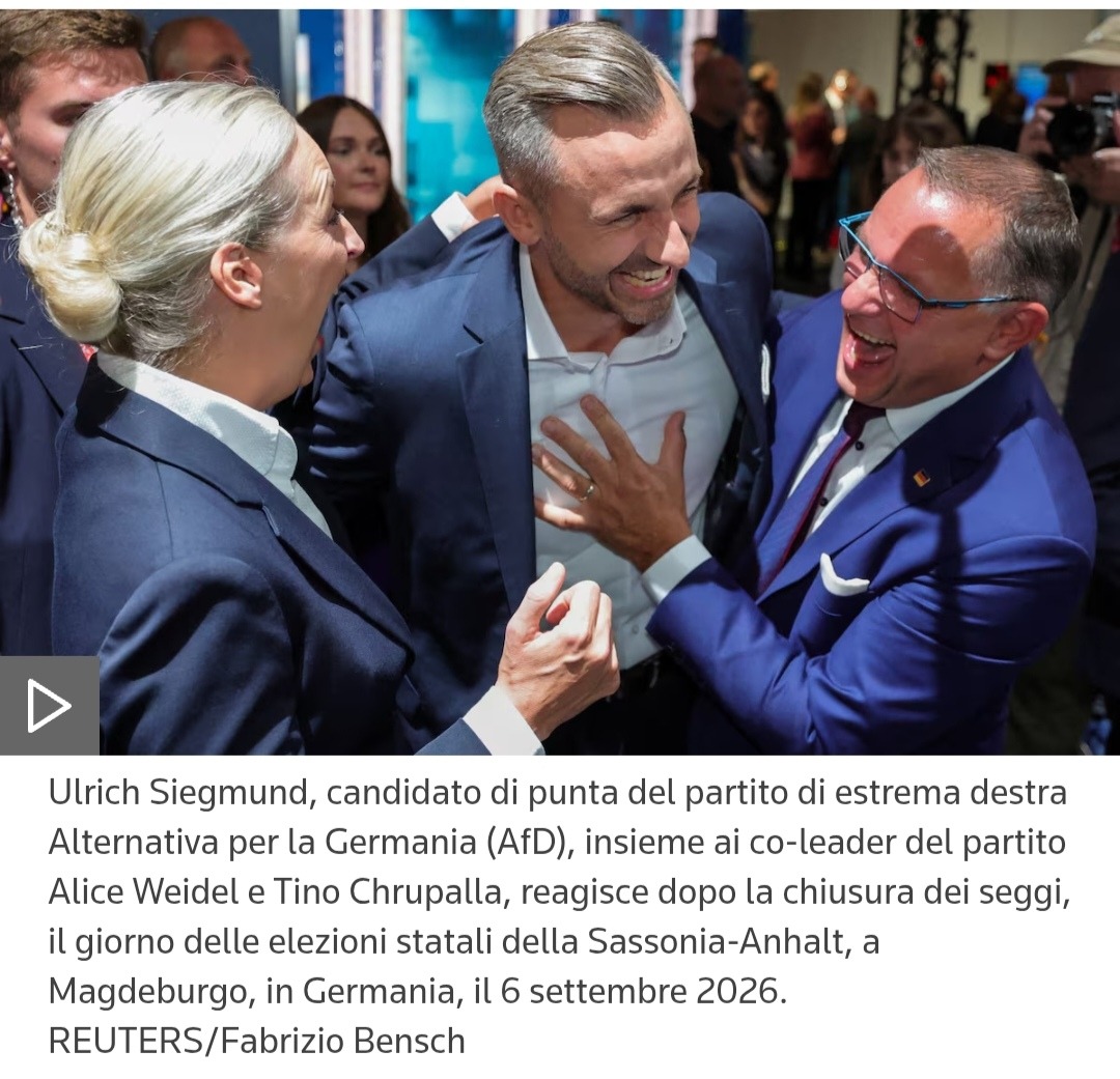 Affermazione dell’estrema destra tedesca nella regione dell’ex Germania Est, col 44% dei consensi.